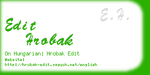edit hrobak business card